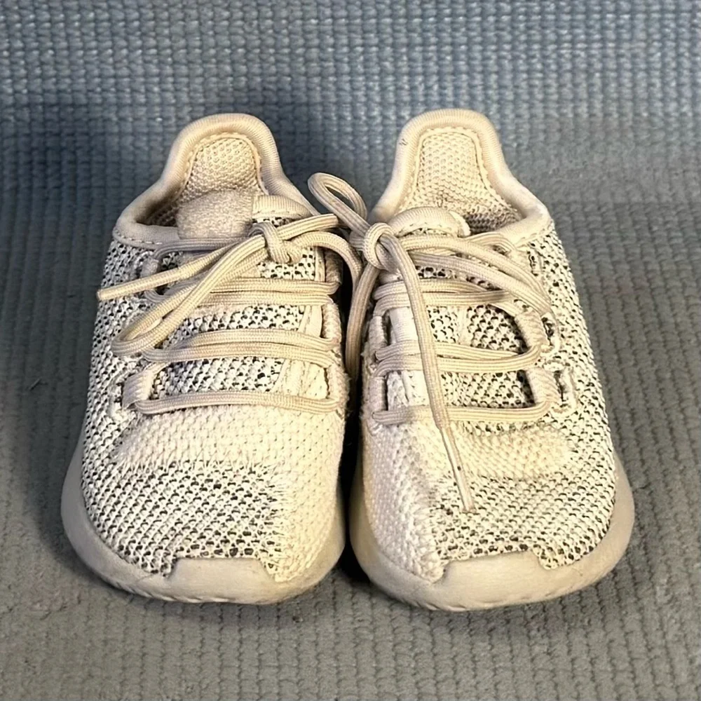 Adidas Tubular Shadow‎ Knit Sneakers Beige/Cream Toddler Size 4C